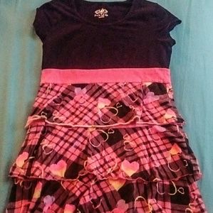 Justice Pink and Black Dress